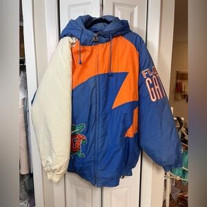 Vintage Pro Starter College Football Player Warmer Puffer - Warming Jacket.
